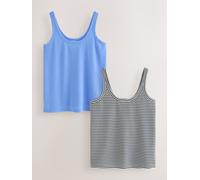 next Gilets à Col dégagé en Lin 2 Pack bleu FR 40 (EU 38)