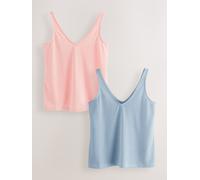 Next Gilets à Col dégagé en Lin 2 Pack Rose FR 44 (EU 42)