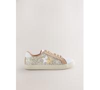 Next Gold Forever Comfort Glitter Star Detail Baseball Lace Up Trainers