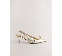 Next Gold Forever Comfort Point Toe Petal Slingback Gold EU 39 (UK 6)