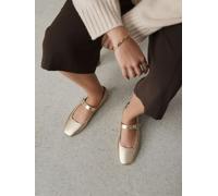 Next Gold N. Premium Leather Mary Jane Shoes Gold EU 41 (UK 7)
