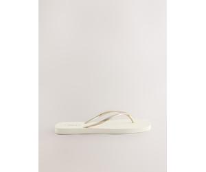 Next Gold Square Toe Flip Flops