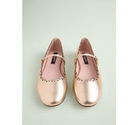 Next Gold Tabitha Simmons x Next Elfie Leather Scalloped Mary Jane Shoes Gold EU 41 (UK 7)