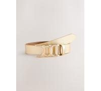 Next Gold Tone Regular Statement Buckle Leather Belt