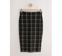 Next Green/Black Check Brushed Pencil Skirt Green/Black EU 42 Regular (UK 14 R)