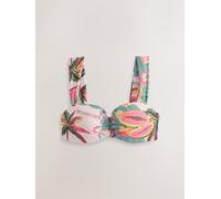 Next Green/Pink Lobster Conversational Wired Bandeau Bikini Top