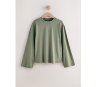 Next Green Relaxed Long Sleeve Crew Neck T-Shirt