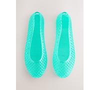 Next Green Round Toe Jelly Ballerinas Green 4 EU 37