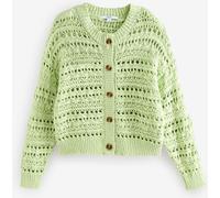 Next Green Sage 100% Cotton Stitch Knitted Cardigan