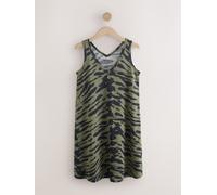 Next Green Sleeveless V-Neck Slouch Dress Green L Regular (EU 44-46)