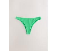 Next Green Textured High Leg High Leg Brazilian Bikini Bottoms