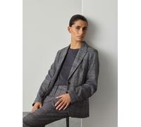 Next Grey/Blue Check Single Breasted Sculpting Blazer