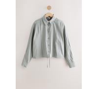 Next Grey Bomber Shirt with Drawstring Hem Grey EU 44 (UK 16)