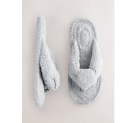Next Grey Boucle Toe Thong Slippers