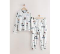 Next Pyjama bleu marine / bleu clair / cappuccino / gris clair, Taille L