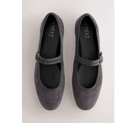 Next Grey Cord Forever Comfort Round Toe Buckle Detail Mary Jane Shoes Grey Cord EU 41 (UK 7)
