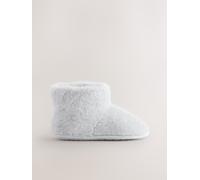 Next Grey Faux Fur Boot Slippers