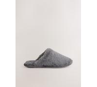 Next Grey Faux Fur Mule Slippers