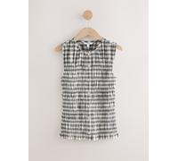 Next Grey Gingham Check Sleeveless Button Down Smock Top