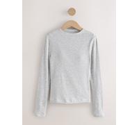 Next Grey Marl Hidden Support Ribbed Long Sleeve Top