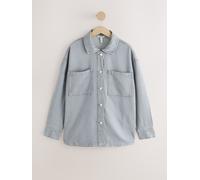 Next Grey N. Premium Denim Boyfriend Oversized Shirt Grey L Regular (EU 44-46)
