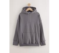Next Grey Relaxed Fit Longline Hoodie