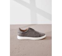 Next Grey Signature Premium Leather Laceless Slip-On Trainers
