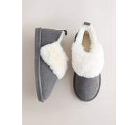 Next Grey Suede Mini Boot Slippers