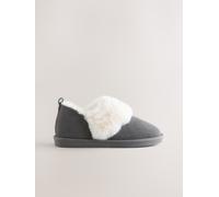 Next Grey Suede Mini Boot Slippers