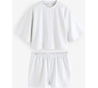 Next Grey Textured Short Set Pyjamas