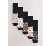 Next Hamish Highland Cow Footbed Ankle Socks 5 Pack