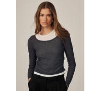 next Haut à manches longues superposé Gris XL (FR 50-52)