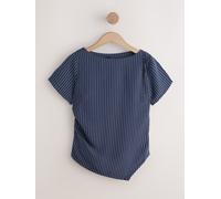 Next Haut asymétrique drapé à manches courtes