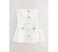 Next Haut bandeau péplum en maille intelligente pâle S Regular (FR 38-40)
