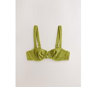 next Haut Bikini à armatures non rembourré Effet froissé vert 32 B