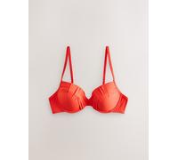 next Haut Bikini drapé, rembourré et gainant avec armatures rouge 90 E