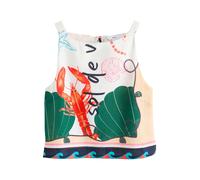 Next Haut bleu marine / vert foncé / orange / blanc, Taille S