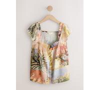 Next Haut boutonné à manches évasées avec lin