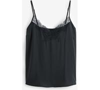 next Haut caraco en Satin avec bordure en dentelle Noir FR 40 (EU 38)