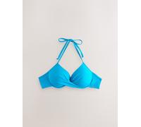 Next Haut de bikini rembourré plongeant avec armatures rembourré bleu 100 C-D