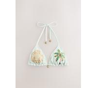 Next Haut de bikini triangle orné de perles vert FR 44 (EU 42)
