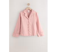 Next Haut de pyjama boutonné en jacquard de satin Rose EU 42 (UK 14)