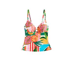 Next Haut de tankini aqua / vert / orange / rose, Taille 4XL