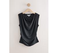 Next Haut drapé sans manches à paillettes métallisées