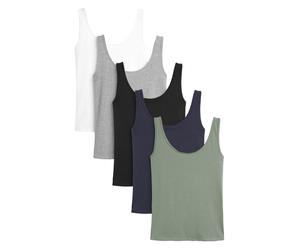 Next Haut marine / gris chiné / vert / noir / blanc cassé, Taille XS