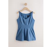 next Haut péplum à Col V bleu FR 38 Petite (EU 32 P)