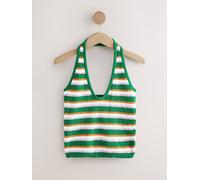 next Haut Sans manches à Col licou en maille imitation tissu vert FR 48 (EU 46)