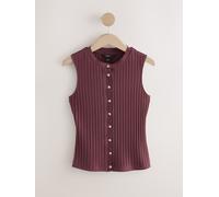 Next Haut sans manches côtelé boutonné