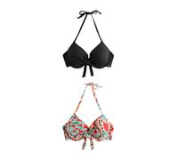 Next Hauts de bikini bleu cyan / cappuccino / rouge / noir, Taille 80