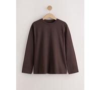 next Heavyweight Long Sleeve Crew Neck T-Shirt Brun M (FR 42-44)